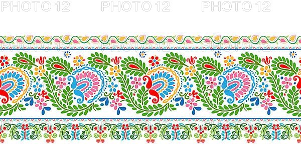 Hungarian vector embroidery pattern for borders