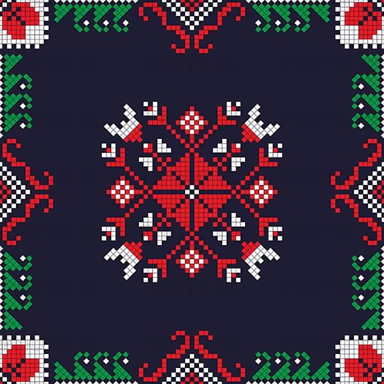 Romanian vector pattern inspired from traditional embroidery