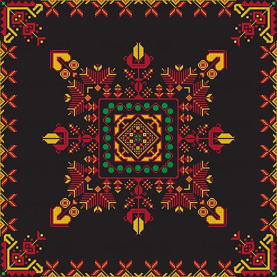 Romanian vector pattern inspired from traditional embroidery