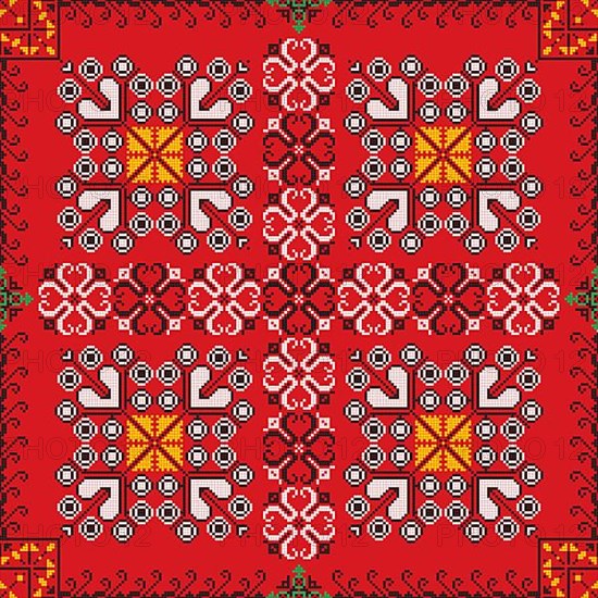 Romanian vector pattern inspired from traditional embroidery