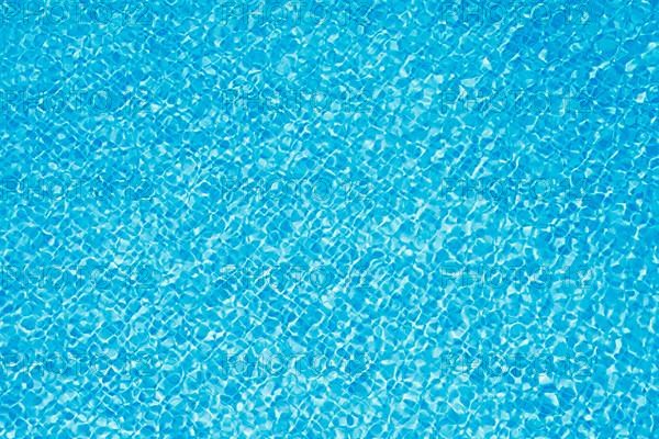 Clean blue water in pool