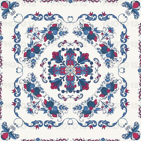 Rosemaling tile