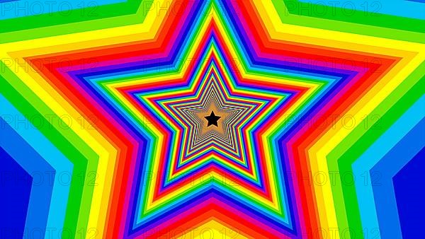 Bright colored star in space