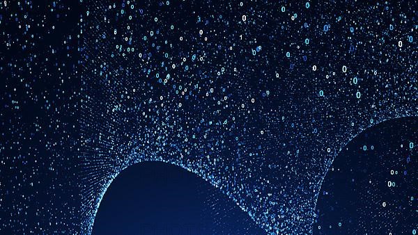 Abstract background with digital numbers. 3d rendering