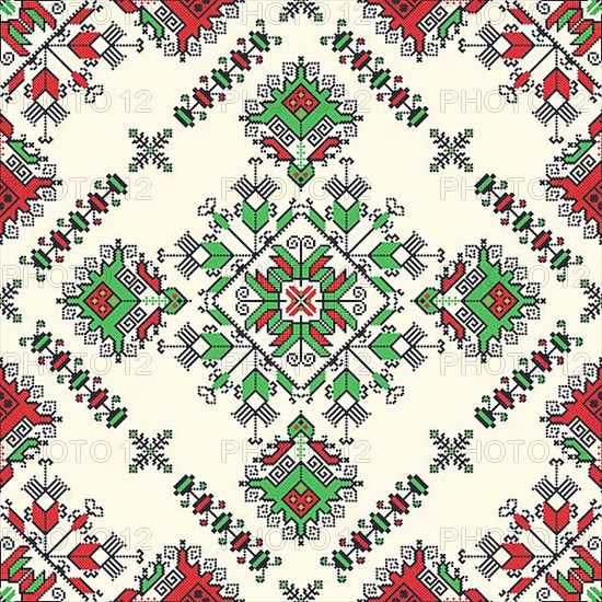 Traditional Bulgarian embroidery vector pattern