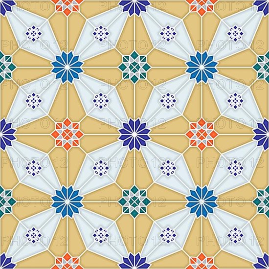 Islamic geometric seamless vector pattern