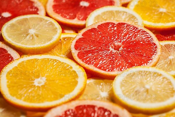 Colorful citrus fruit