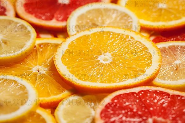 Colorful citrus fruit