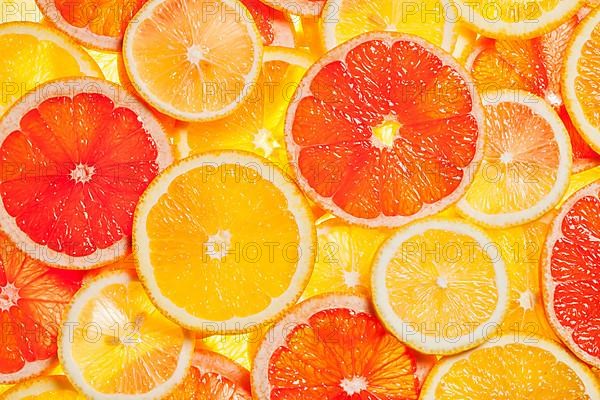 Colorful citrus fruit