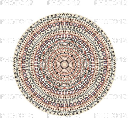 Circular pattern in traditional Palestinian style