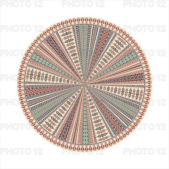 Circular pattern in traditional Palestinian style