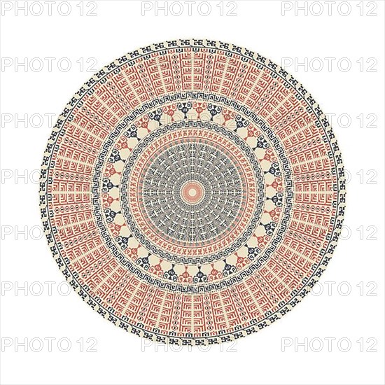 Circular pattern in traditional Palestinian style