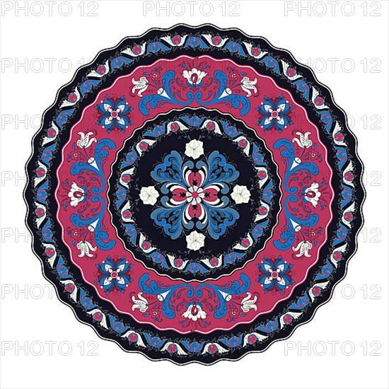 Norwegian Rosemaling design element