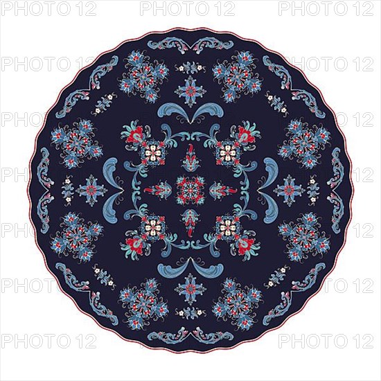 Norwegian Rosemaling design element