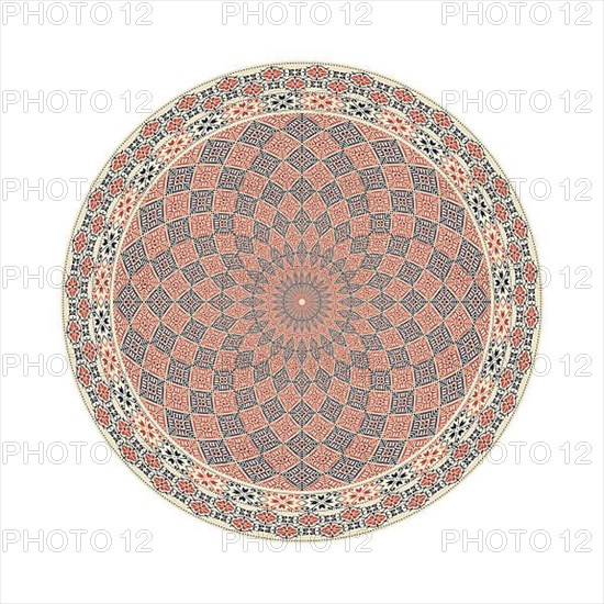 Circular pattern in traditional Palestinian style