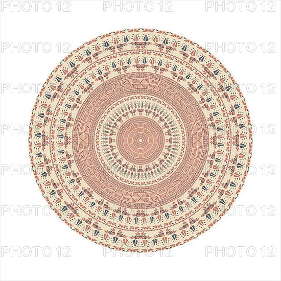 Circular pattern in traditional Palestinian style