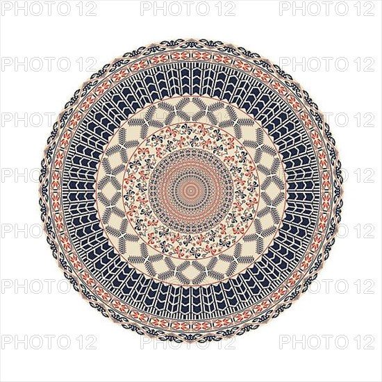 Circular pattern in traditional Palestinian style