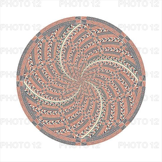 Circular pattern in traditional Palestinian style