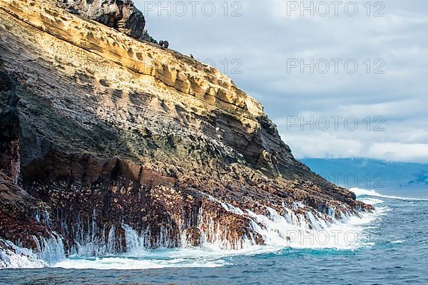 Breakwater on the coast of Punta Vicente Roca