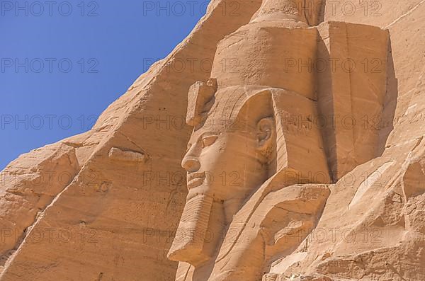 Statue Pharaoh Ramses II Rock Temple Abu Simbel