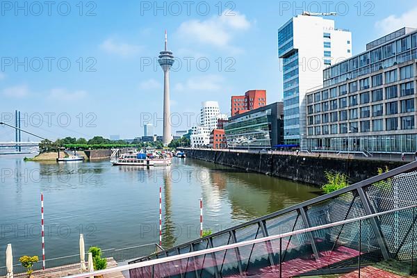 Modern office building and Rhein Tower