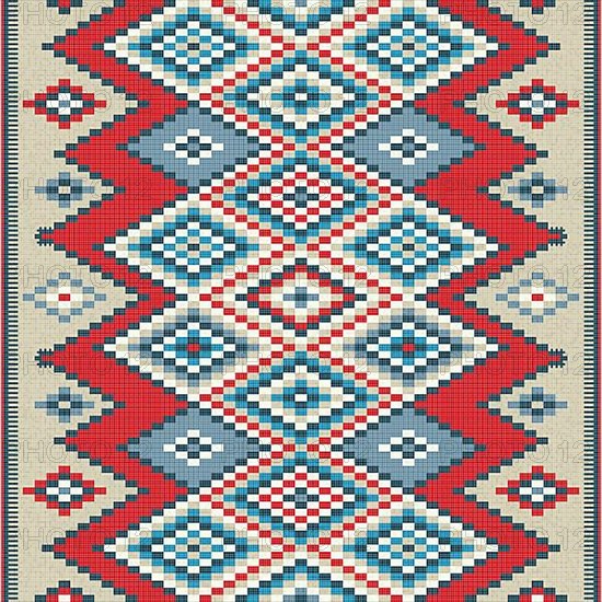 Traditional Berber embroidery seamless pattern
