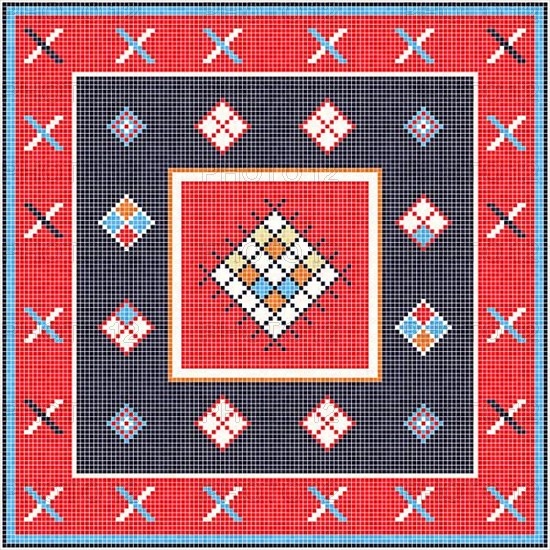 Traditional Berber embroidery seamless pattern
