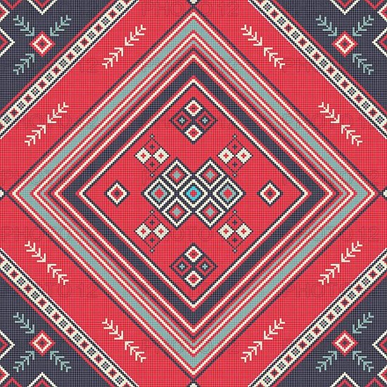 Traditional Berber embroidery seamless pattern