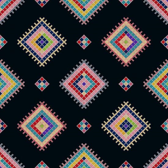 Traditional Berber embroidery seamless pattern