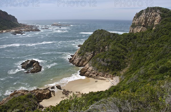 View of coastline and cliffs