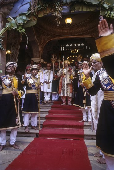 The Maharaja His Highness Srikantadatta Narasimharaja Wadiyar Bahadur participates festival of Dussera or Dasara