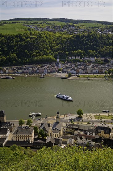 The Rhine Valley with St. Goarshausen and St. Goar