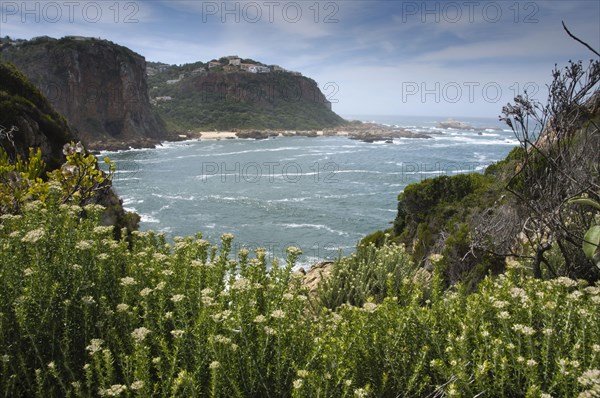 View of coastline and cliffs