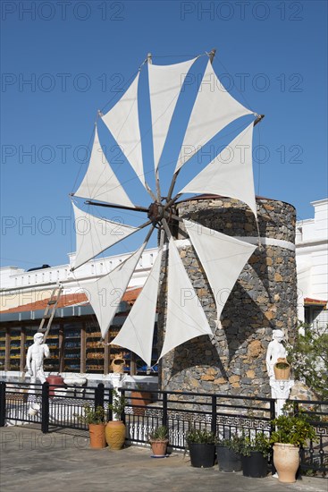 Souvenir shop with windmill and pottery
