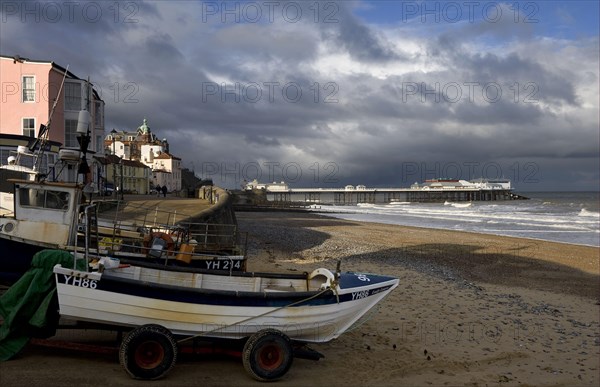 View of fishing boats