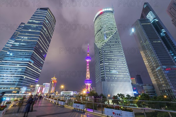 Pudong financial district by night