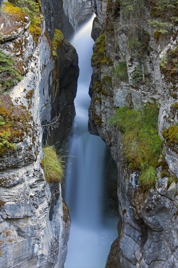 Waterfall in Maligne Canyon