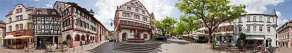 Weinheim Panorama with Town Hall Germany