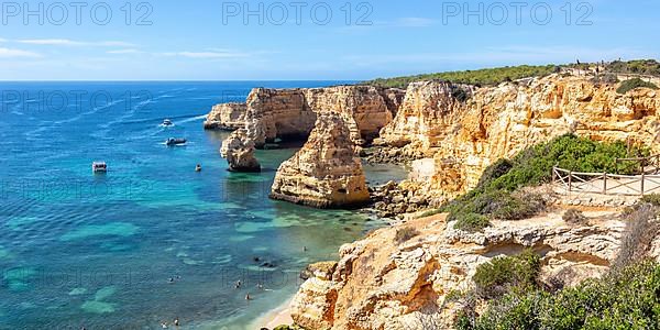 Algarve beach Praia da Marinha by the sea Panorama Ocean in Praia da Marinha