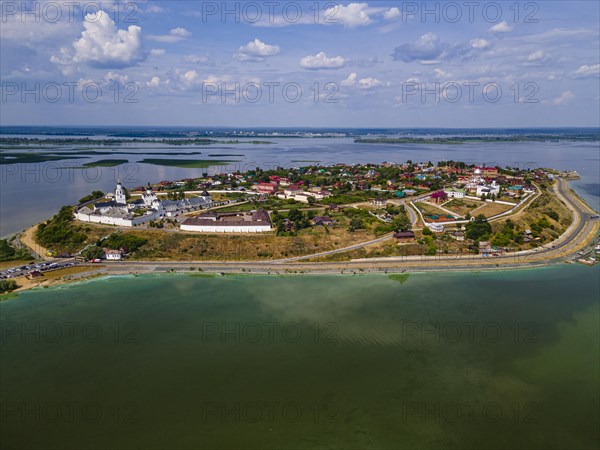 Aerial of the Unesco site Sviyazhsk