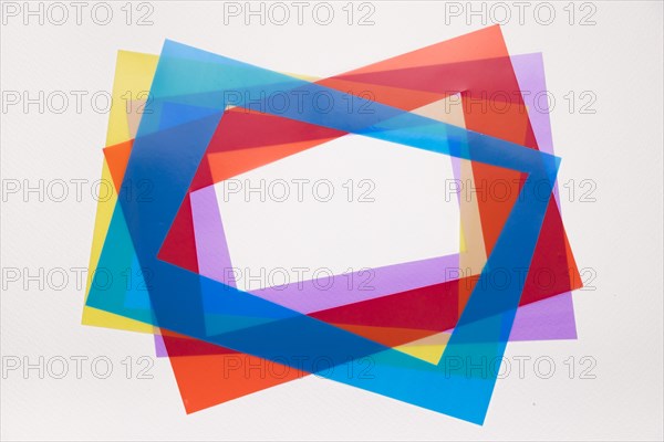 Tilt border red blue purple yellow frame isolated white backdrop. Resolution and high quality beautiful photo