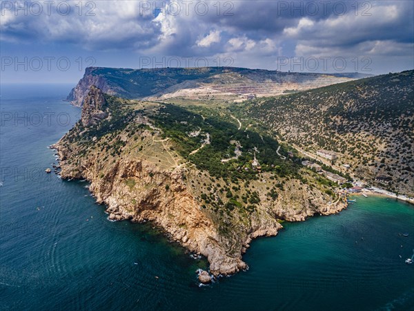 Aerial of the bay of Balaklava