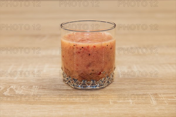 Glass of healthy cocktail with chia seeds