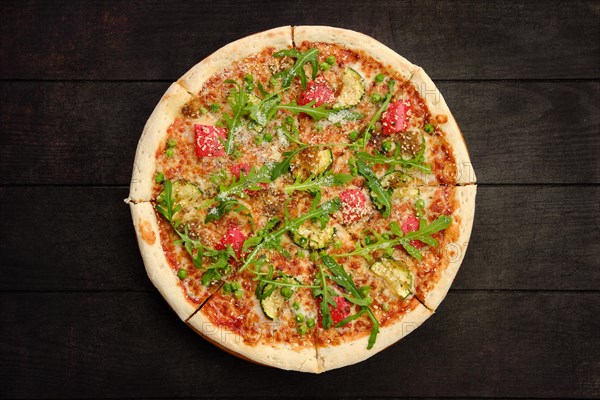Pizza with beef