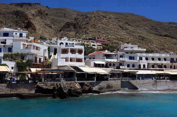 Chora Sfakion is a coastal town in the south of the island of Crete with a small harbour on the Libyan Sea