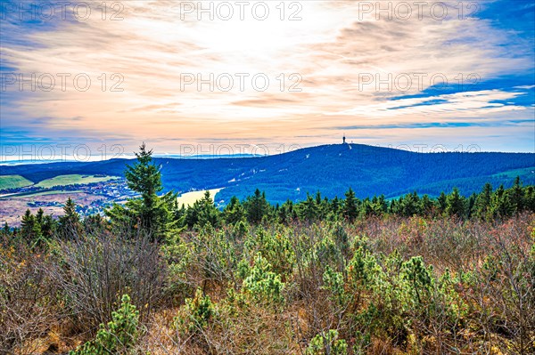 View from Fichtelberg towards Keilberg in the Czech Republic