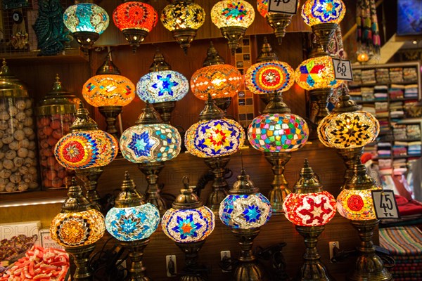 Colorful Ottoman style Mosaic lamps