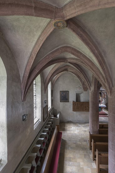 Side aisle of the late Gothic hall church from 1488