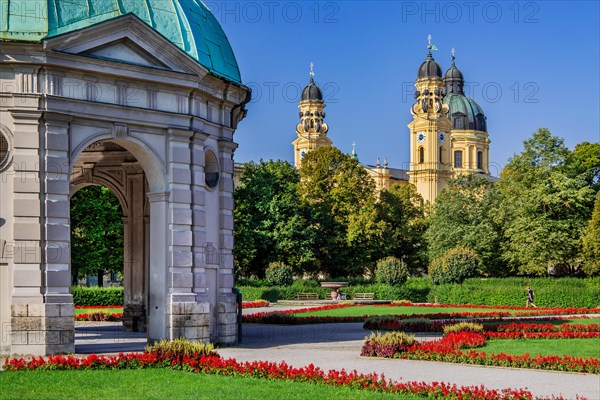 Court Garden with Diana Temple and Theatine Church
