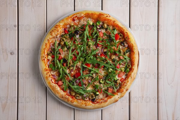 Pizza with mushrooms